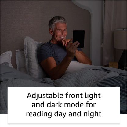 Amazon Kindle - The lightest and most compact Kindle, with extended battery life, adjustable front light, and 16 GB storage - Denim
