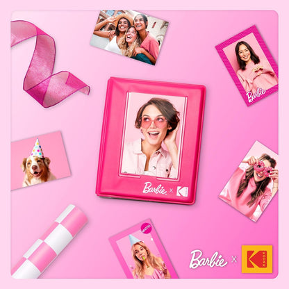 Kodak x Barbie 64-Photo Mini Photo Album with Transparent Window Cover for Barbie Instant 2x3” ZINK Zero Ink Photo Paper