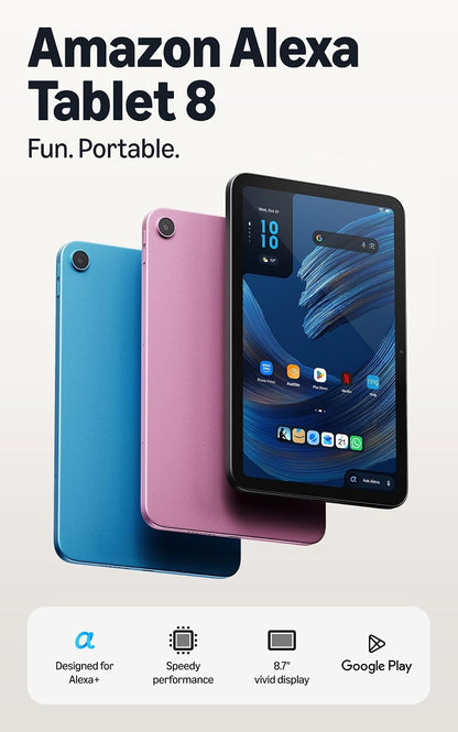 Amazon Alexa Tablet 8 128GB 8.7" HD Tablet with Alexa+ and Google Play - Teal