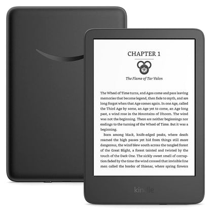 International Version - Kindle - The lightest and most compact Kindle, now with a 6” 300 ppi high-resolution display, and 2x the storage - Black