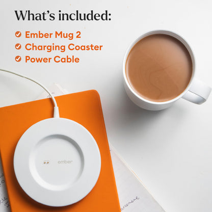 Ember Temperature Control Smart Mug 2, 14 Oz, App-Controlled Heated Coffee Mug with 80 Min Battery Life and Improved Design, White (Renewed)