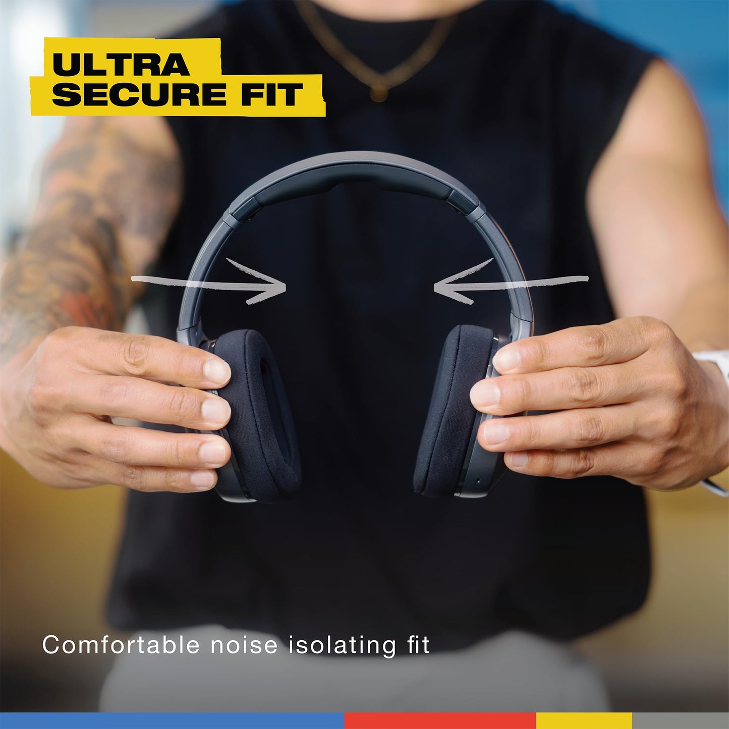 Skullcandy Crusher 540 Active Wireless Bluetooth Headphones with Multi-Sensory Bass, Noise Isolating Over-Ear Fit, Sweat and Water Resistant, 40 Hours Battery, Microphone for iPhone Android - Coal