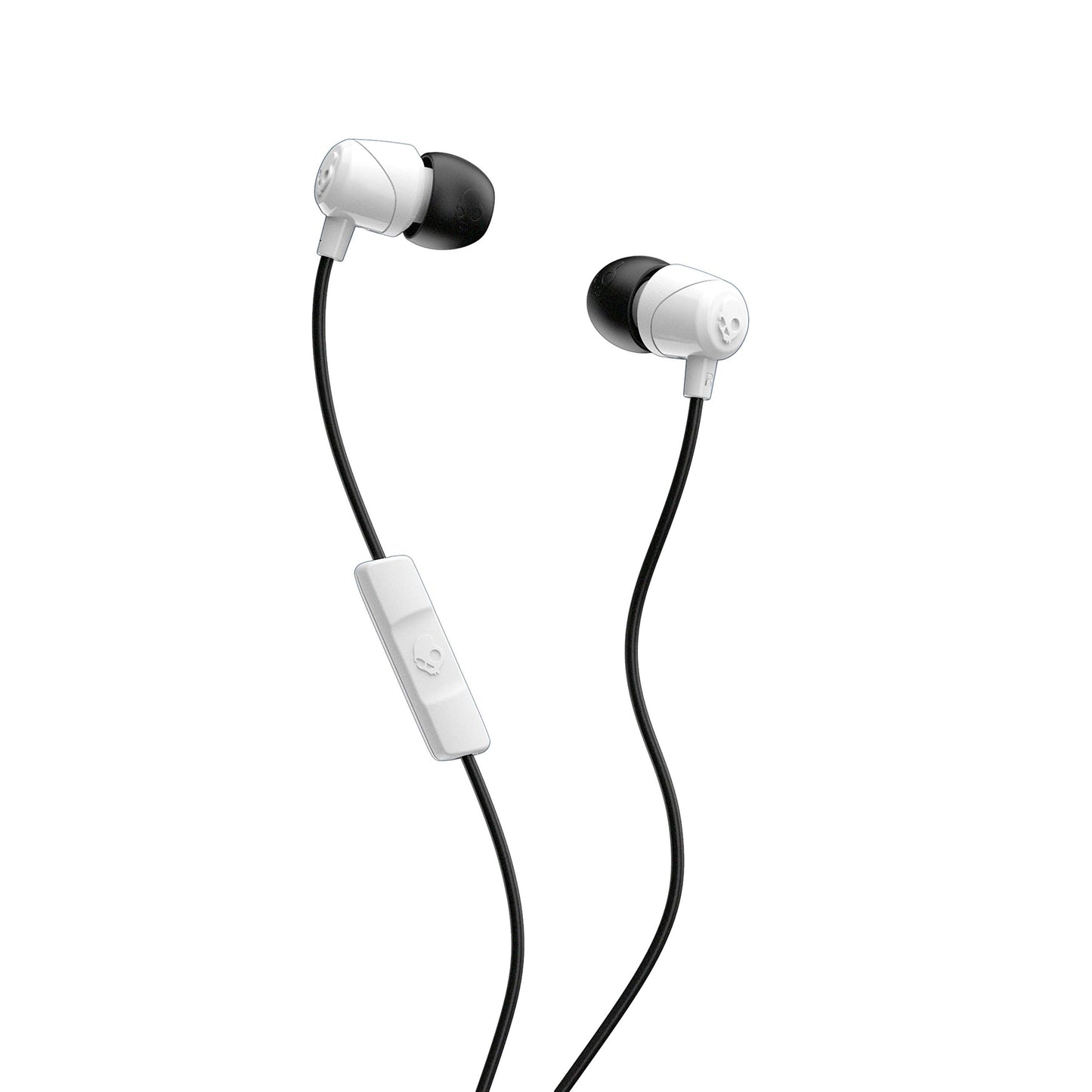 Skullcandy Jib Wired Earbuds with 3.5mm Plug, Noise Isolating Fit, Built-in Microphone Call and Track Control, Convenient for Travel - White
