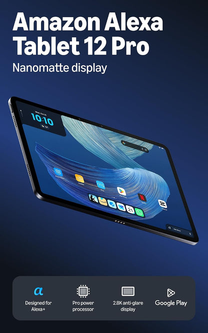 Amazon Alexa Tablet 12 Pro 8GB RAM 128GB 12" Nanomatte Anti-Glare Tablet with Alexa+ - Graphite