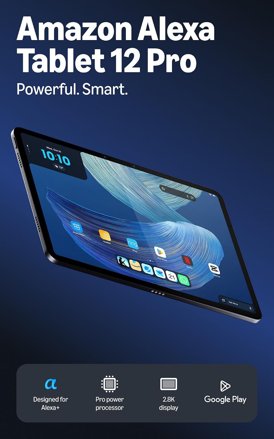 Amazon Alexa Tablet 12 Pro 8GB RAM 128GB 12" 2.8K 120Hz Tablet with Alexa+ - Graphite