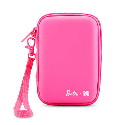 Kodak x Barbie EVA Case with Removable Strap, Built-in Mesh Pocket (Pink) Compatible w/Kodak x Barbie Printomatic or Step Slim Photo Printer