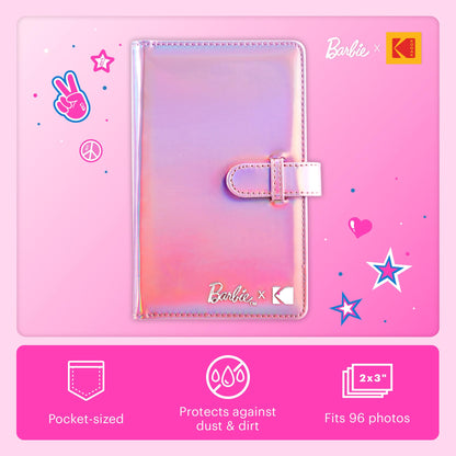Kodak x Barbie 96-pocket Photo Album for Barbie Instant 2x3” ZINK Zero Ink Photo Paper