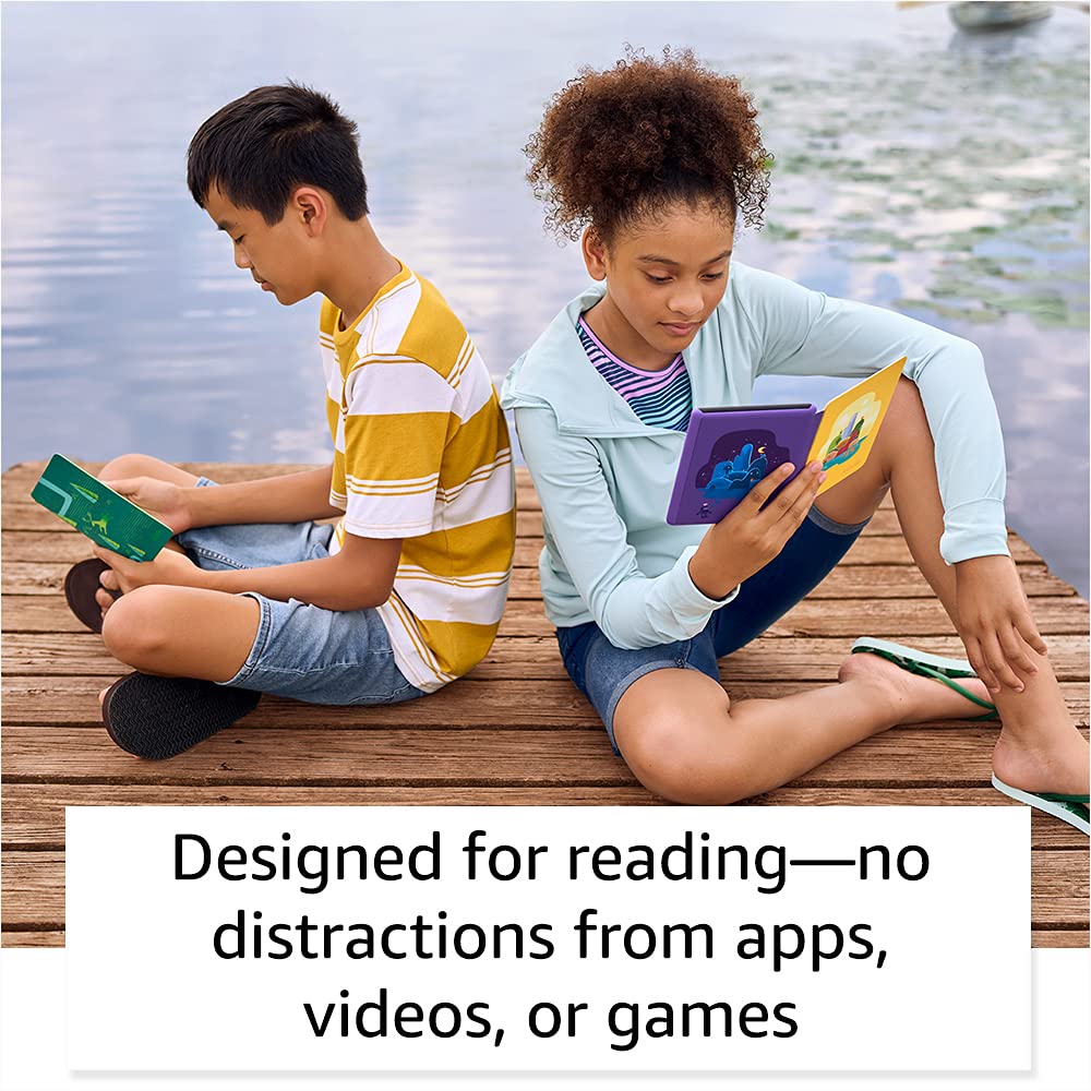 Kindle Paperwhite Kids - kids read, on average, more than an hour a day with their Kindle - 16 GB, Emerald Forest