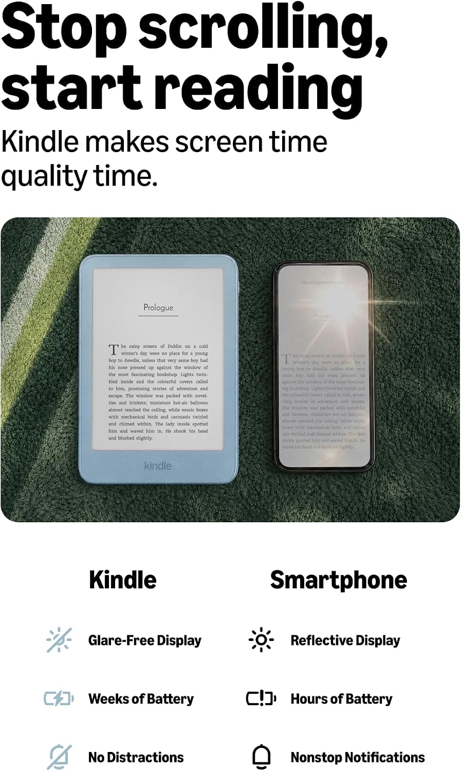 Amazon Kindle 32GB 6" Aluminum E-Reader (2026) No Ads - Alpine Sky