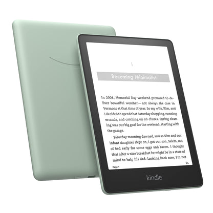 Amazon Kindle Paperwhite Signature Edition (32 GB) - With auto-adjusting front light, wireless charging, 6.8“ display, and up to 10 weeks of battery life- Without Lockscreen Ads - Agave Green