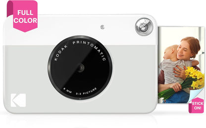 KODAK Printomatic Full-Color Instant Print Digital Camera - Colorful Photos On Zink 2x3" Sticky-Back Photo Paper - 5MP, Portable, Creative Fun Gift for Birthday, Christmas, Holiday