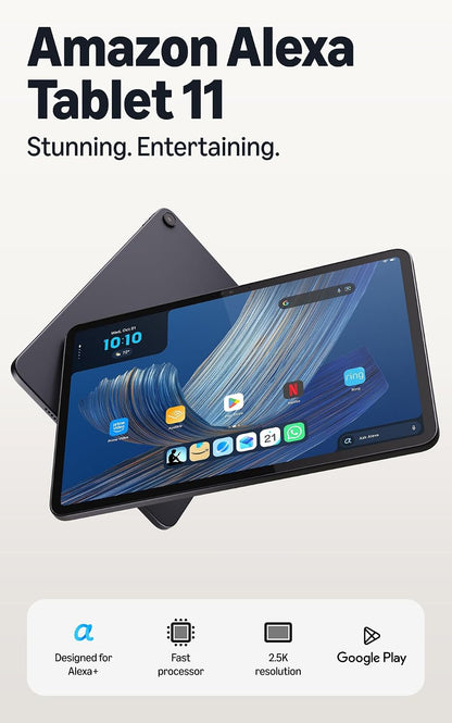 Amazon Alexa Tablet 11 8GB RAM 128GB 11" 2.5K Tablet with Alexa+ and Google Play - Graphite