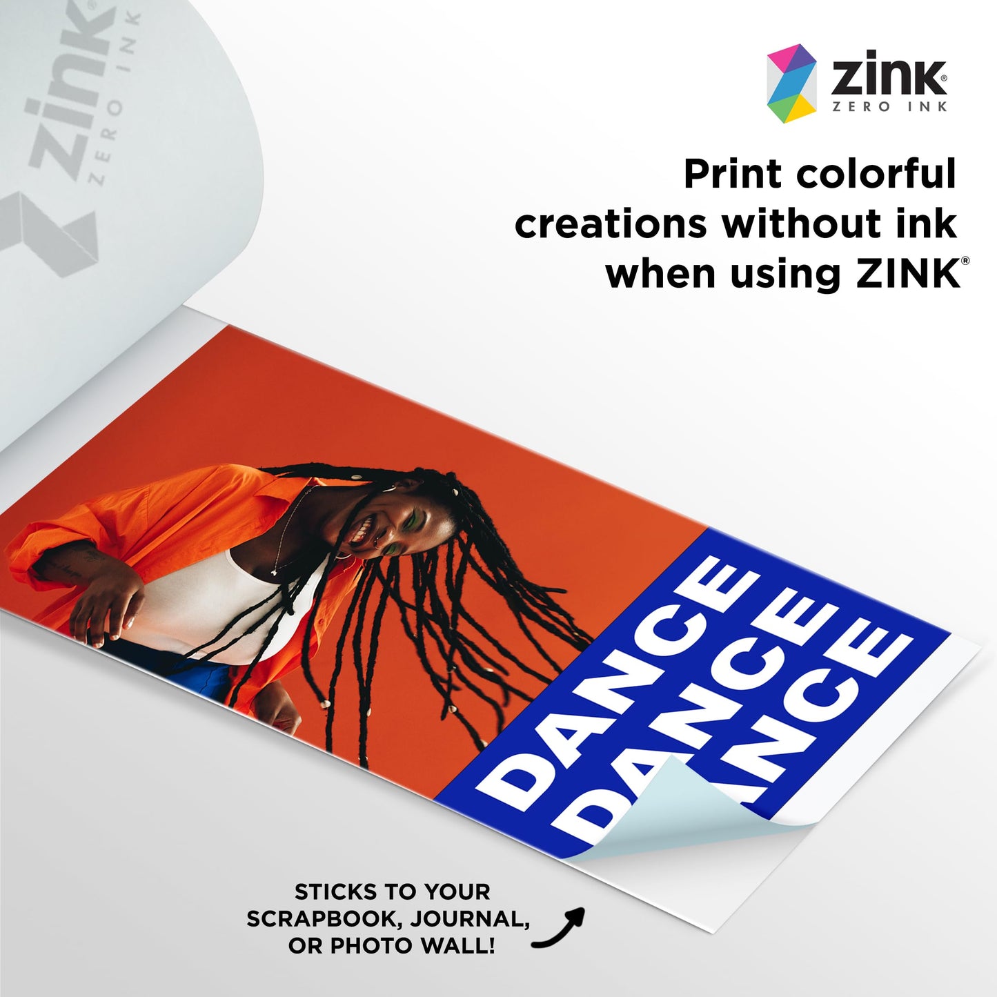 HP Sprocket Panorama 16.4’ (5 Meter) Zink Paper Roll - Zink Zero-Ink Sticky Backed, Smudge-Proof Instant Photo Paper Roll. Compatible with HP Sprocket Panorama Photo and Label Printer