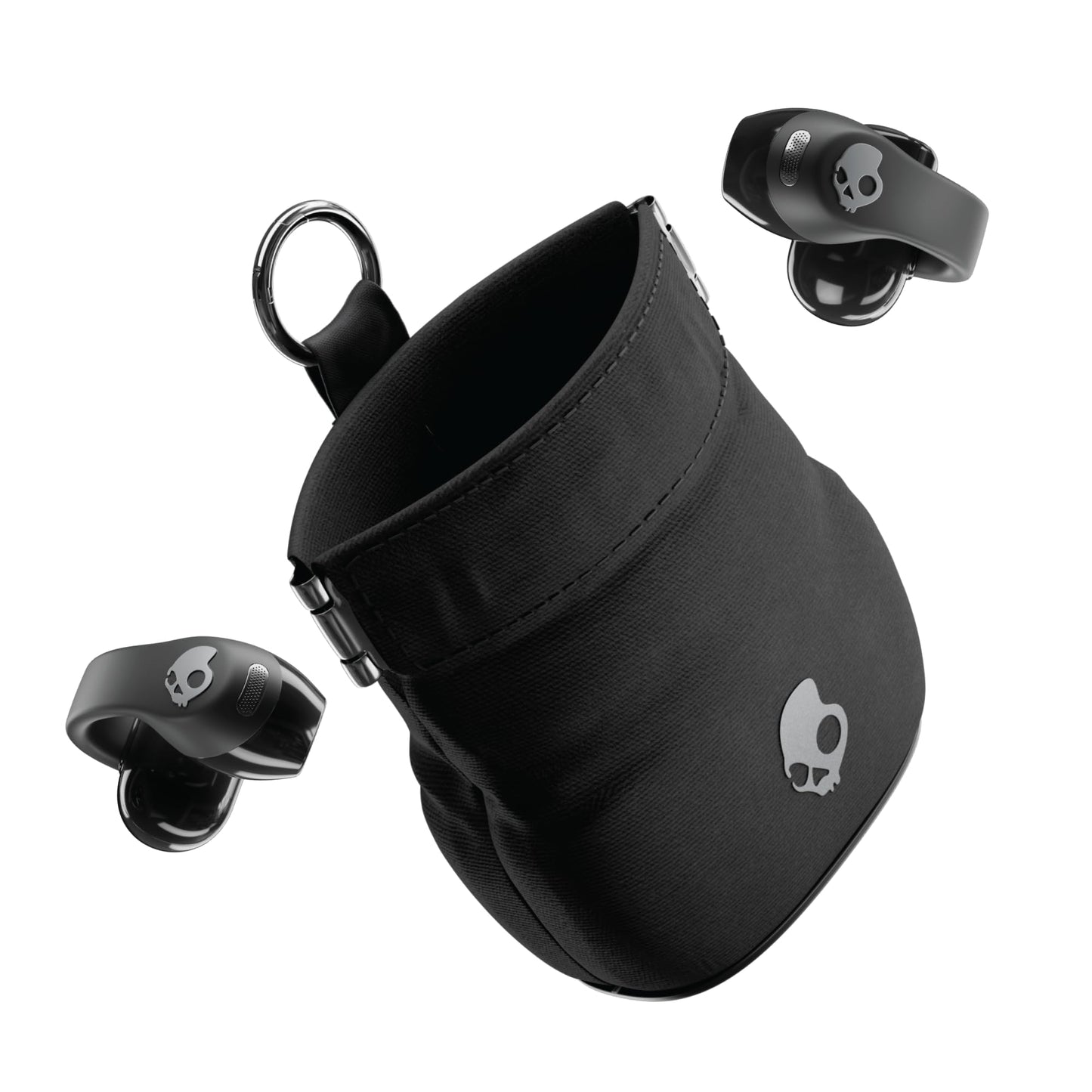 Skullcandy Push 720 Open Wireless Open Ear Bluetooth Earbuds, Headphones, Waterproof, Clip-On Lightweight Design, 30 Hours Battery, Wireless Charging Pouch, Microphone for iPhone Android - True Black