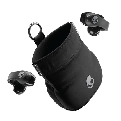 Skullcandy Push 720 Open Wireless Open Ear Bluetooth Earbuds, Headphones, Waterproof, Clip-On Lightweight Design, 30 Hours Battery, Wireless Charging Pouch, Microphone for iPhone Android - True Black