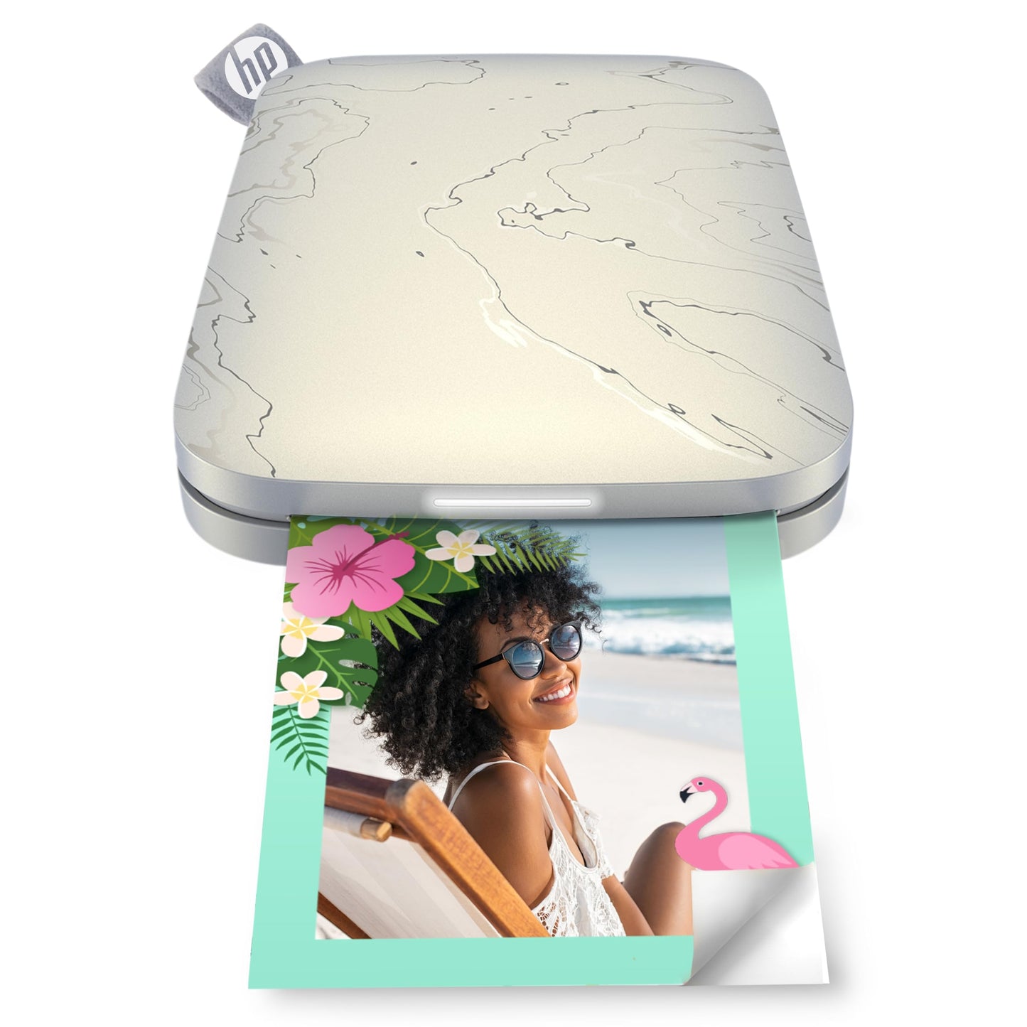 HP Sprocket Select Portable 2.3x3.4" Instant Photo Printer (Eclipse) Print Pictures on Zink Sticky-Backed Paper from your iOS & Android Device.,White