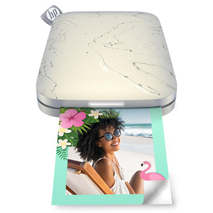 HP Sprocket Select Portable 2.3x3.4" Instant Photo Printer (Eclipse) Print Pictures on Zink Sticky-Backed Paper from your iOS & Android Device.,White