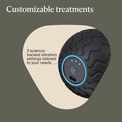 Therabody WaveSolo - Handheld Bluetooth Enabled Massage Device, Ultra Portable Vibration Therapy Ball w/QuietRoll Technology & 3 Customizable Vibration Frequencies