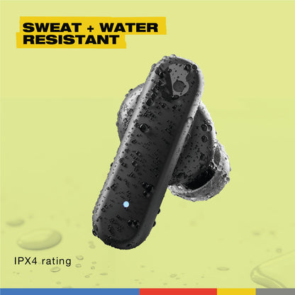 Skullcandy Smokin’ Buds Wireless Earbuds, Bluetooth Headphones, Noise Isolating Fit, Up to 20 Hours Battery, IPX4 Sweat and Water Resistant, Microphone for iPhone Android - True Black