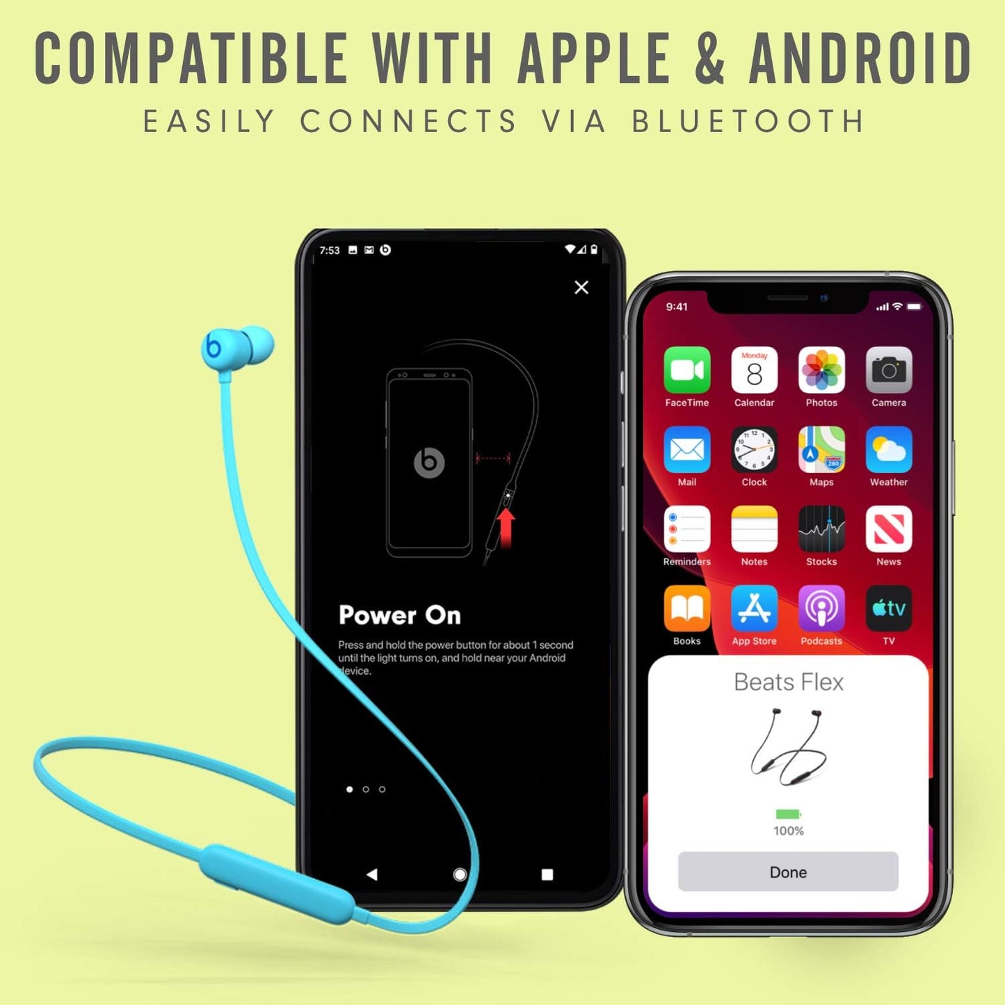 Beats Flex Wireless Earphones - Flame Blue