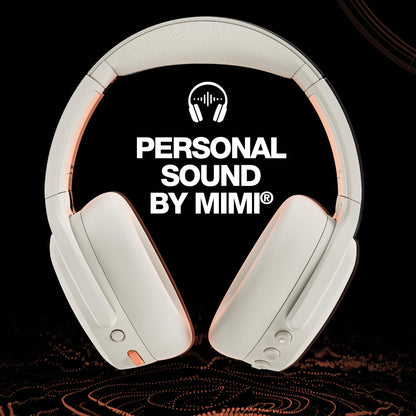 Skullcandy Crusher ANC 2 Over-Ear Noise Canceling Wireless Headphones with Sensory Bass and Extra Charging Cable, 50 Hr Battery, Microphone, Works with Bluetooth Devices, Bone