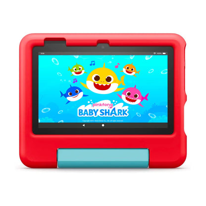 Amazon Fire 7 Kids tablet, ages 3-7. Top-selling 7" kids tablet on Amazon. Set time limits, age filters, educational goals, and more with parental controls, 32 GB, Red, (Latest Release)