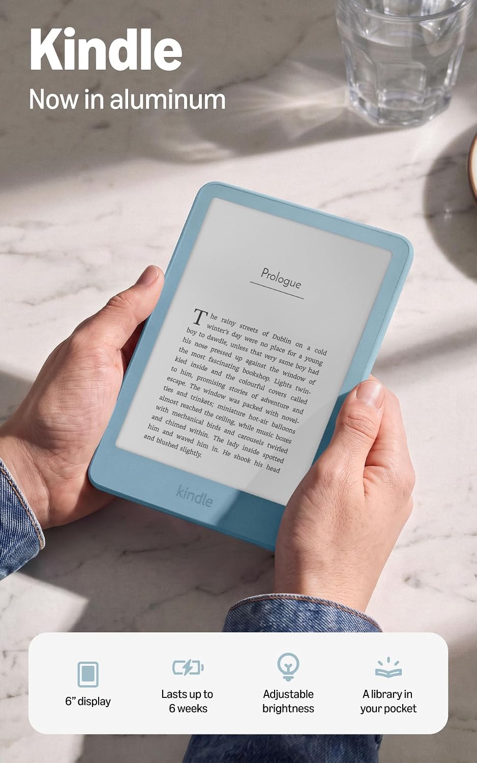 Amazon Kindle 32GB 6" Aluminum E-Reader (2026) No Ads - Alpine Sky
