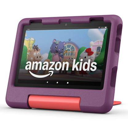 Amazon Fire HD 8 Kids tablet (newest model), ages 3-7. With bright 8" HD screen. Includes ad-free and exclusive content, parental controls and 13-hr battery, 32GB, Grape