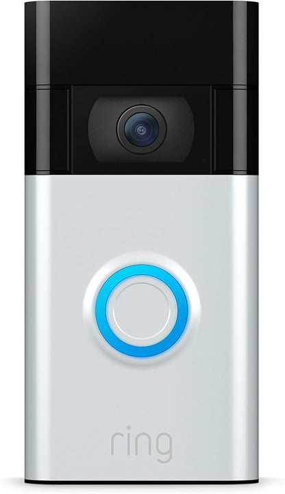 Ring Video Doorbell - 1080p HD video, improved motion detection, easy installation (2020 release) - Satin Nickel