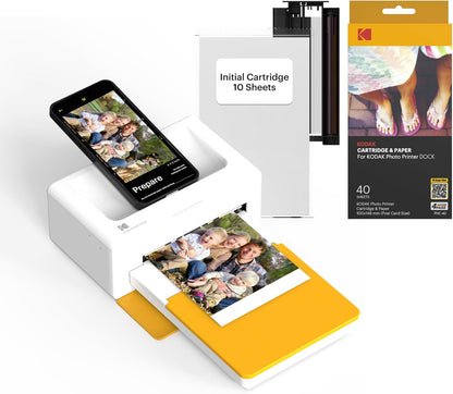 KODAK Step Slim Instant Smartphone Photo Printer - Portable Sleek Color Wireless Mobile Printer - Zink 2x3” Sticky-Back Photos - Print from iOS & Android Devices with Bluetooth w/the Fun App - White