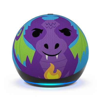 Amazon Echo Dot Kids with Alexa (newest model), Designed for kids, with parental controls, Includes 1 Year of Amazon Kids+, Dragon