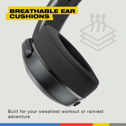 Skullcandy Crusher 540 Active Wireless Bluetooth Headphones with Multi-Sensory Bass, Noise Isolating Over-Ear Fit, Sweat and Water Resistant, 40 Hours Battery, Microphone for iPhone Android - Coal