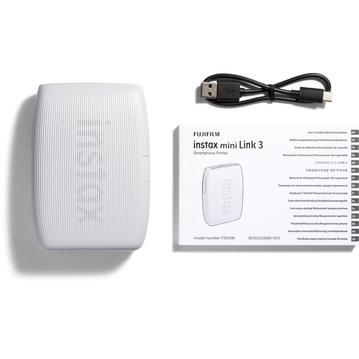Fujifilm Instax Mini Link 3 Smartphone Photo Printer - Clay White