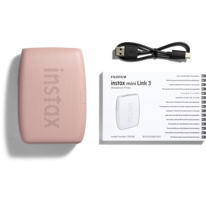 Fujifilm Instax Mini Link 3 Smartphone Photo Printer - Rose Pink