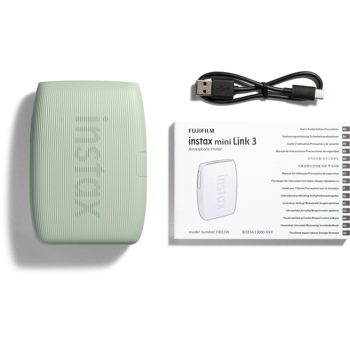 Fujifilm Instax Mini Link 3 Smartphone Photo Printer - Sage Green