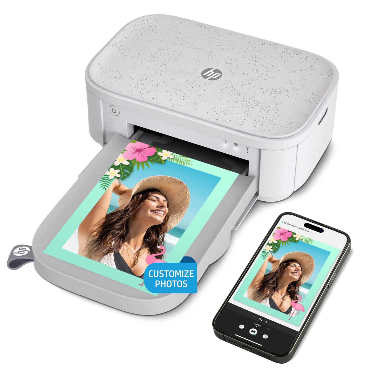 HP Sprocket Studio Plus 4x6" Wireless Instant Photo Printer - Wi-Fi, Premium Dye Sublimation, Compact - Prints Vibrant Color Pictures from iOS & Android Devices - Editing App for Fun, Creative Photos