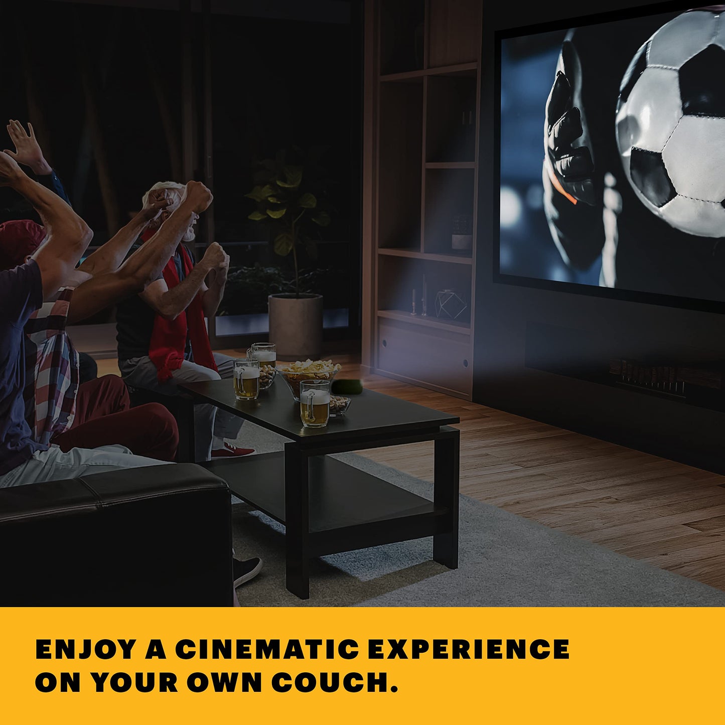 KODAK Projector Screen | 100” Fixed Frame Home Projection Screen with Black Velvet Frame, Durable PVC & Wall Mount Kit | 160° View Angle, 16:9, 1.1, Full HD 4K 8K & Active 3D Ready for Movies & Gaming