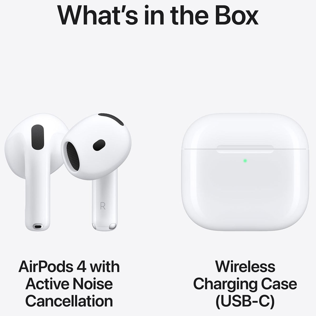 Apple AirPods 4 Wireless Earbuds with Active Noise Cancellation - White