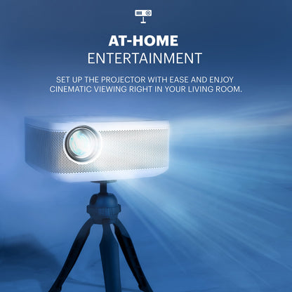 KODAK FLIK X10 Full HD Multimedia Projector Kit | 1080p Mini Compact Portable Home Theater System Bundle with 100” Projection Screen, Remote Control, Tripod Stand, HDMI Cable, Hooks & Carry Case