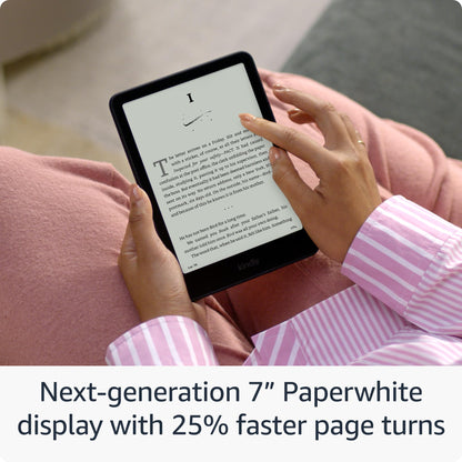 Amazon Kindle Paperwhite 16GB (newest model) - Our fastest Kindle ever, with new 7" glare-free display and weeks of battery life - Raspberry