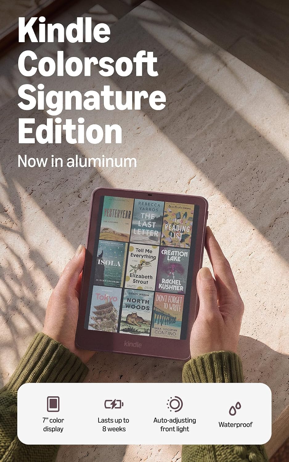 Amazon Kindle Colorsoft Signature Edition 32GB 7" Aluminum Color E-Reader (2026) - Fig