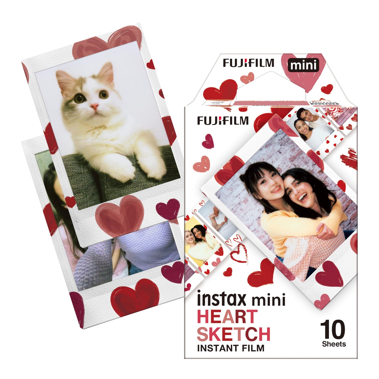 FUJIFILM Instax Mini Heart Sketch Film - 10 Exposures