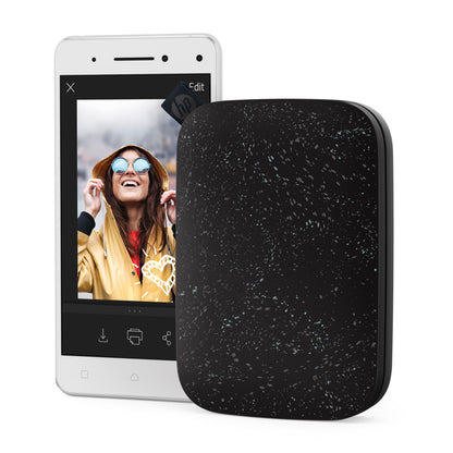 HP Sprocket 2x3" Instant Smartphone Photo Printer - Portable Color Wireless Mobile Printer - Zink Sticky-Back Photos - Print from Compatible iOS & Android Devices with Bluetooth w/ App - Black