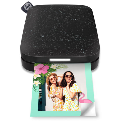 HP Sprocket 2x3" Instant Smartphone Photo Printer - Portable Color Wireless Mobile Printer - Zink Sticky-Back Photos - Print from Compatible iOS & Android Devices with Bluetooth w/ App - Black