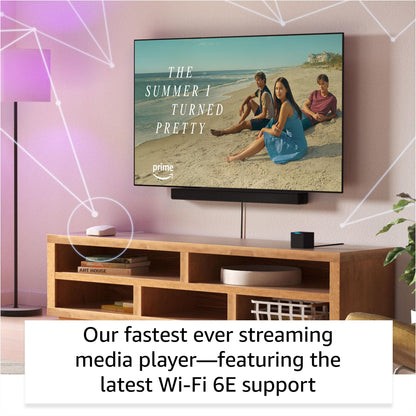 Amazon Fire TV Cube (newest model) with AI-powered Fire TV Search, Hands-free streaming device with Alexa, Wi-Fi 6E, 4K Ultra HD