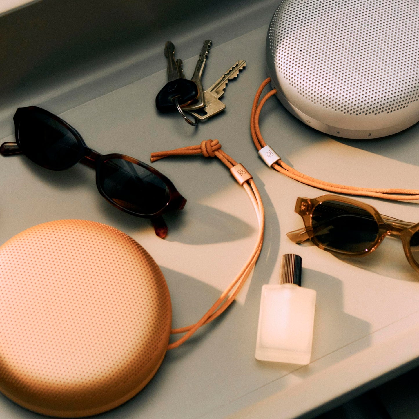 Bang & Olufsen Beosound A1 3rd Gen Portable Waterproof Bluetooth Speaker with 3 Microphones, Cradle to Cradle (C2C) Certified, Honey Tone