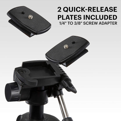 KODAK PhotoGear 2-in-1 Tripod & Monopod | Lightweight 70" 4-Section Flip-Lock Aluminum | Converts to 64.5" Monopod | QuickRelease Plates, 3-Way Swivel Head, Bubble Level | BONUS E-Guide & Case
