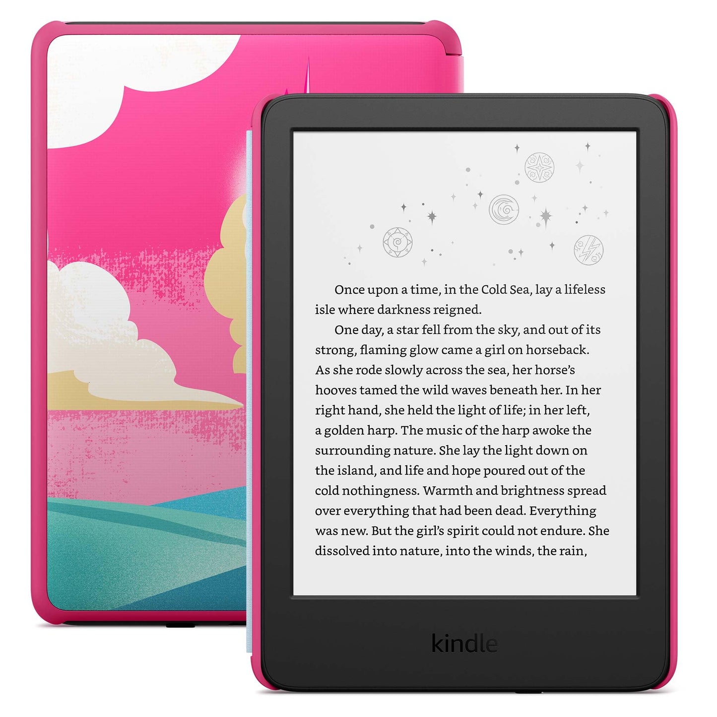 Amazon Kindle Kids 16GB (newest model) - If it breaks, we will replace it, includes ad-free books and cover, with glare-free display, faster page turns - Unicorn Valley