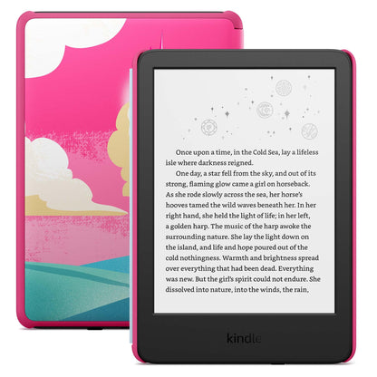 Amazon Kindle Kids 16GB (newest model) - If it breaks, we will replace it, includes ad-free books and cover, with glare-free display, faster page turns - Unicorn Valley
