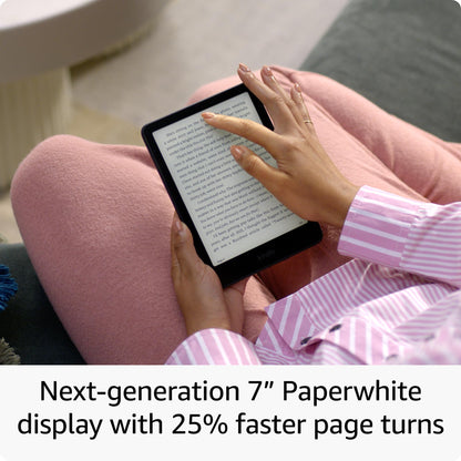 Amazon Kindle Paperwhite Signature Edition 32GB (newest model) - Our fastest Kindle with auto-adjusting front light, wireless charging, and weeks of battery life - Metallic Black